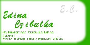 edina czibulka business card